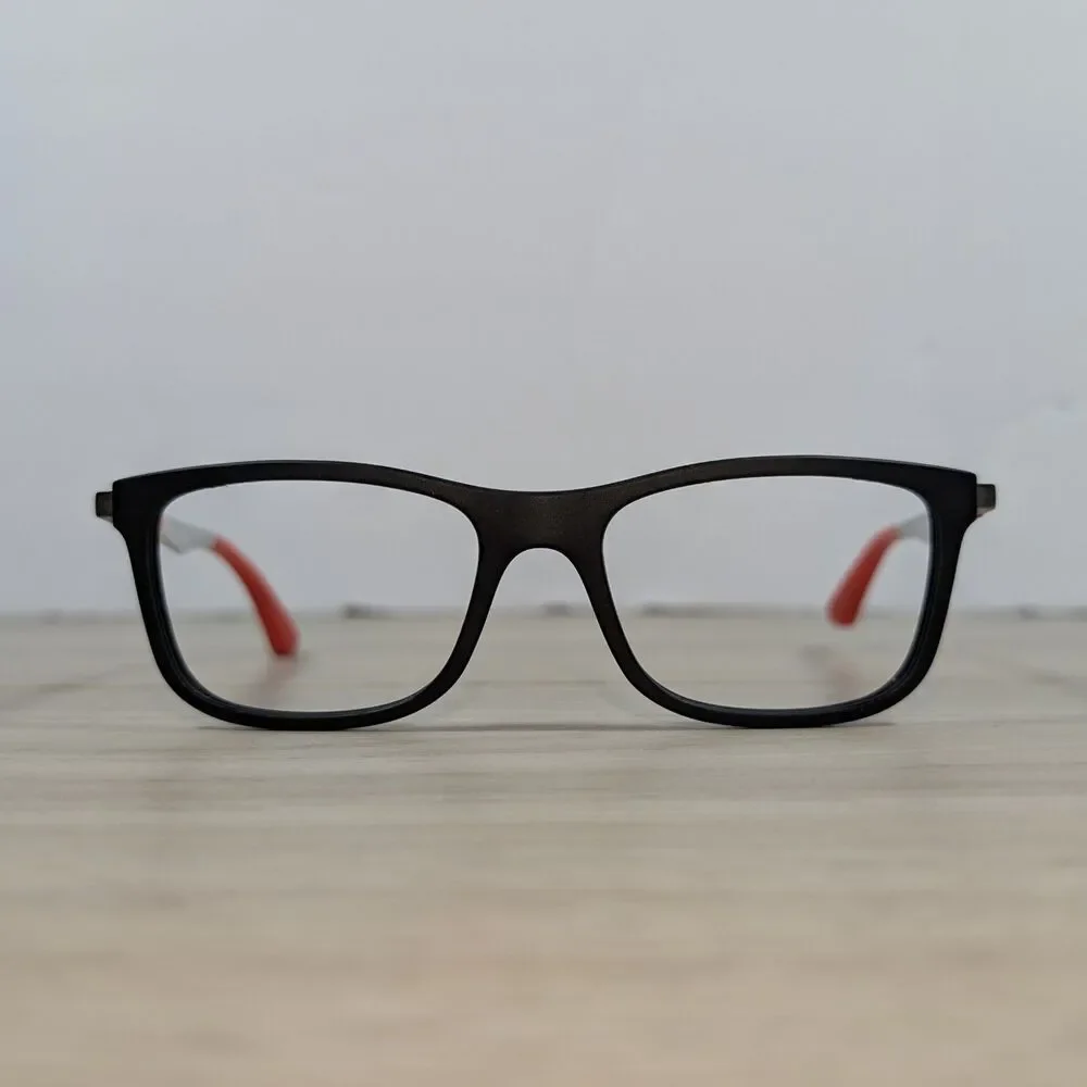 Ray-Ban Eyeglasses Black Red Youth Frames w/ Case No Lenses